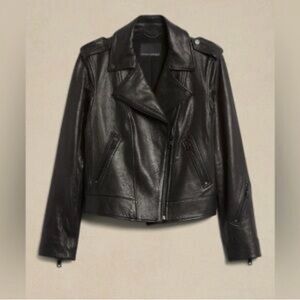 Banana Republic Dark Leather Jacket